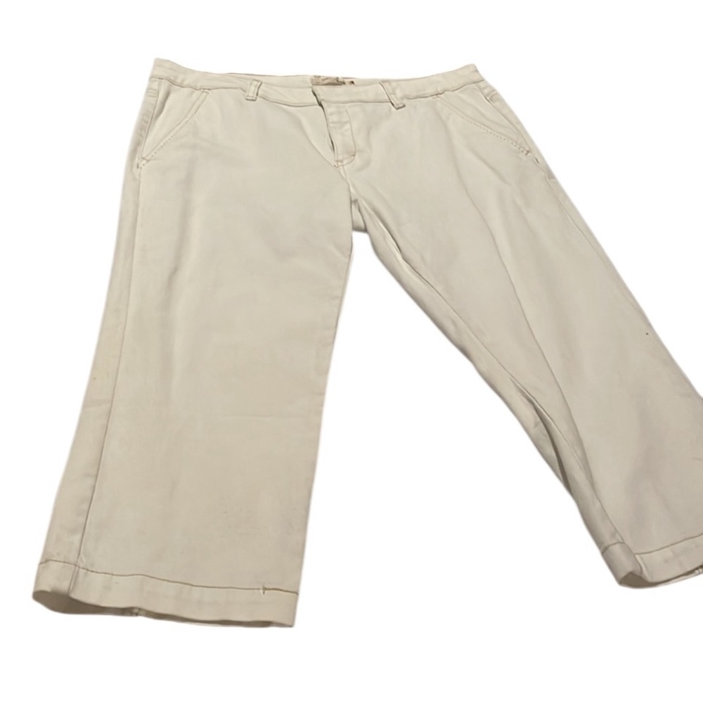 Levi’s 545 size 12 Ivory Capri jeans trouser style with stretch mid rise